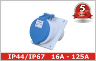 Панель IP44 IP67 установила промышленную силу гнезда 16A 32A 63A 125A
