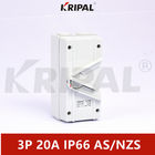 Стандарт переключателя UKF IP66 амортизатора KRIPAL 3Pole 20A водоустойчивый австралийский