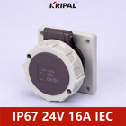 стандарт IEC гнезда низшего напряжения 48V 32A IP67 3P установленный панелью